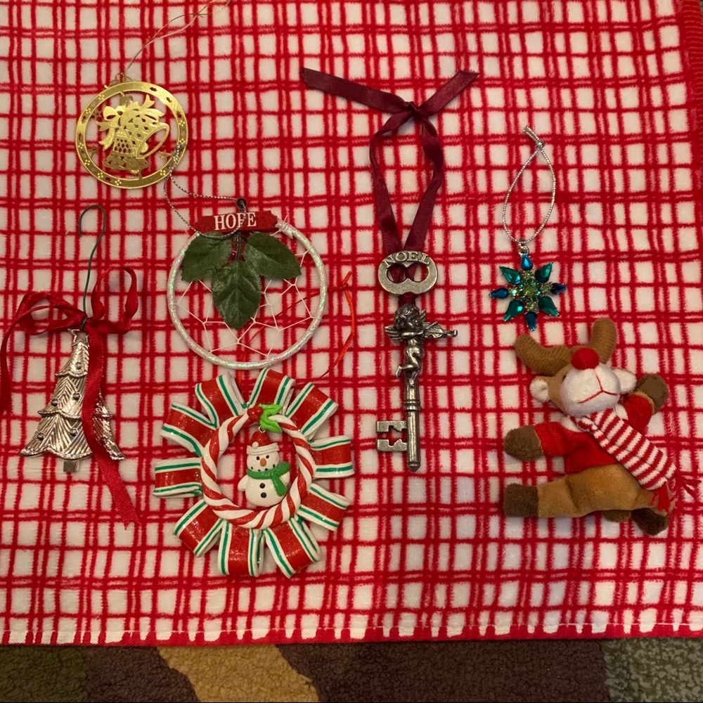 Assorted Christmas ornaments - snowman, reindeer